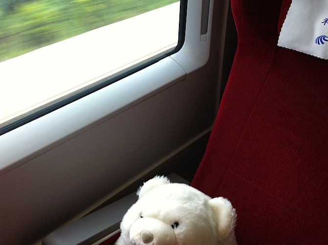 Snuggie on a speed train
